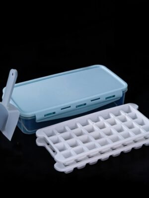 Household Silicone Ice Box With Lid Ice Cube Mold Refrigerator Ice Lattice Quick Freezer Random Color Delivery, 64 Grid, 96 Grid, 128 Grid