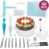 164 in 1 Cake Turntable Set Stainless Steel Decorating Mouth Baking Tools