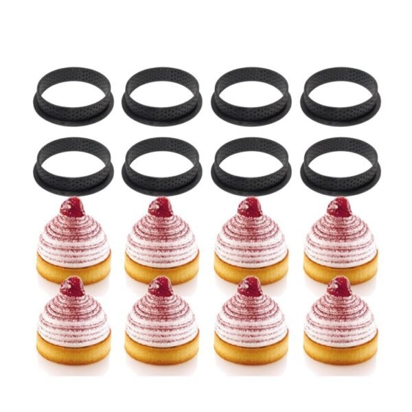 5 PCS Mousse Cake Ring Cheese Tower Ring Mousse Ring Baking Tool, Round, Love, Square, Rectangle, Oval