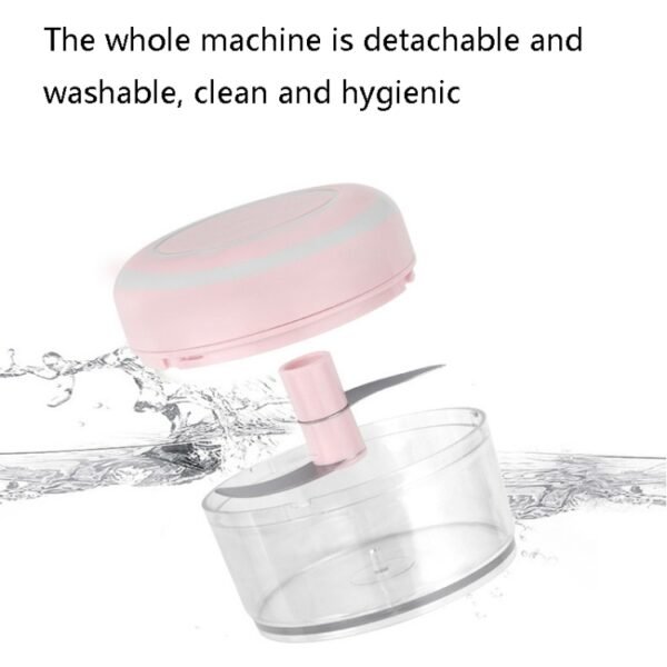 Electrical USB Rechargeable Garlic Mixing Masher Complementary Food Masher Stainless Steel Crushing Garlic Peeling Device Wireless Mini Garlic Cutter, Pink, Green, White