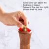 Wood Pepper Grinder Kitchen Household Manual Solid Pepper Powder Black Pepper Mill Grinder Bottle Seasoning Jar, Style 3, 5 inch, Style 3, 8 inch