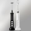 Whisk Household Electric Baking Mini Wireless Hand-Held Charging Stirrer Milk Frother, White, Black