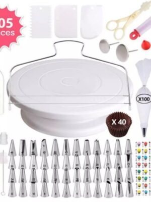 205 in 1 Cake Decorating Turntable Set Cake Decorating Mouth Baking Utensils