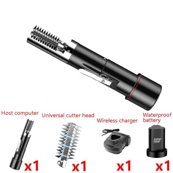 Electric Fish Scale Scraper Household Automatic Wireless Scraping Tool CN Plug, Black Single Battery, Black Single Battery+Cutter Head, Black Dual Battery, Black Dual Battery+Cutter Head, Red Single Battery, Red Single Battery+Cutter Head...