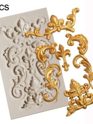 2 PCS Border Silicone Mold Fondant Mold Cake Decorating Tools Chocolate Mold, Border Silicone Mold