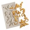 2 PCS Border Silicone Mold Fondant Mold Cake Decorating Tools Chocolate Mold, Border Silicone Mold