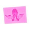 2 PCS Angel Shape Fondant Cake Silicone Mold Aroma Soft Clay Clay Gypsum Plastic Decoration, Angel Shape