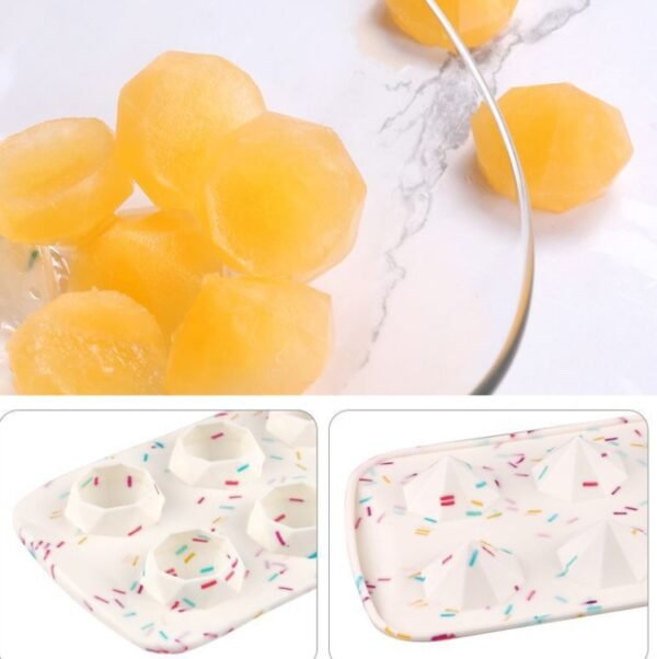 2 PCS Creative Silicone Ice Tray Mold 8 Continuous Mould Home-Made DIY Ice Tray Box, Style:, Brick  (Blue), Brick (Candy Color), Brick  (Jelly), Heart-shaped(Candy Effect), Heart-shaped(Jelly Effect), Five-star (Candy Effect)...