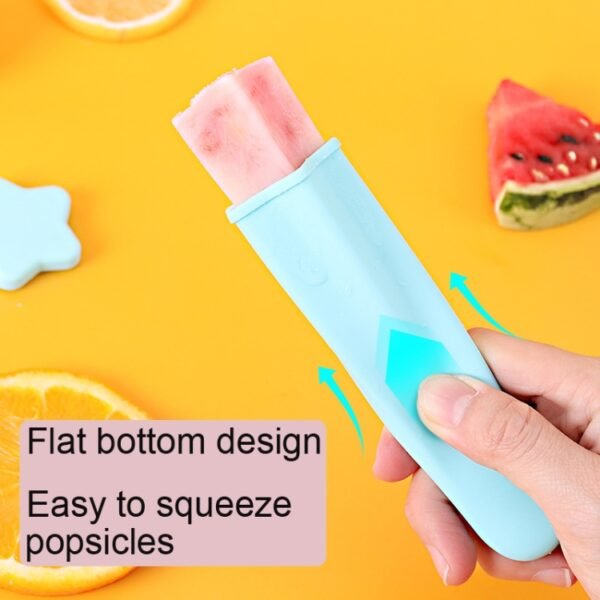 4 in 1 Children Star Popsicle Mold Set Food Grade Silicone Ice Cream Mold Random Colour Delivery