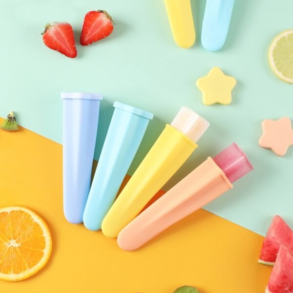 4 in 1 Children Star Popsicle Mold Set Food Grade Silicone Ice Cream Mold Random Colour Delivery