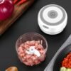 ZM-14 Household Mini Wireless Electric Garlic Masher, White 100ml, Green 100ml, Pink 100ml, High Cup White 250ml, High Cup Green 250ml, High Cup Pink 250ml, White Glass 300ml, Green Glass 300ml, Pink Glass 300ml, White High Cup 250ml + Small Cup 100ml...