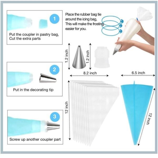 220 in 1 Cake Turntable Decorating Nozzle Set Baking Tool Fondant Mold Set