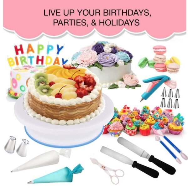 220 in 1 Cake Turntable Decorating Nozzle Set Baking Tool Fondant Mold Set