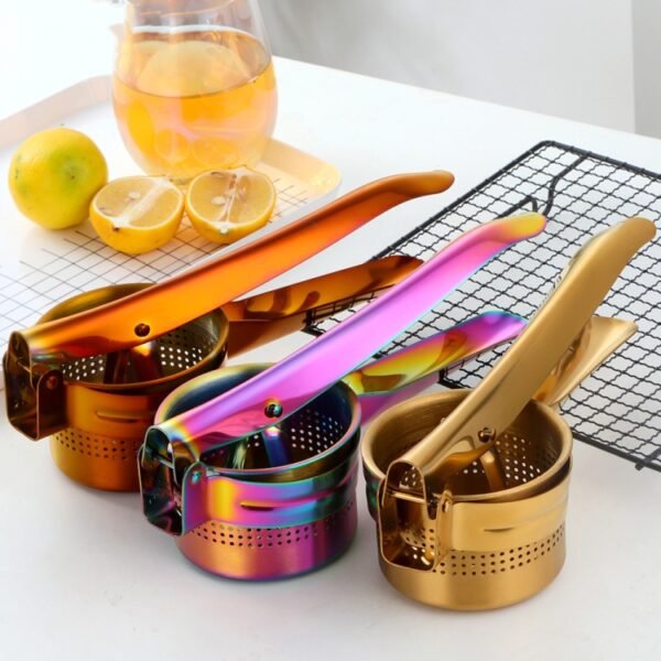Stainless Steel Manual Juicer Detachable Juicer Commercial Large Capacity Fruit Juicer, Golden, Rose Gold, Magic Colorful, Magic Red