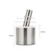 Kitchen 304 Stainless Steel Garlic Masher Spice Bean Nut Grinder, Straight Shape, Waist Shape, Drum Shape, Big Bowl Shape, Large Drum Shape