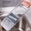 Multi-Function Slicker Kitchen Gadget Potato Slice Grater, Three Knives Gray, Six Knives Gray