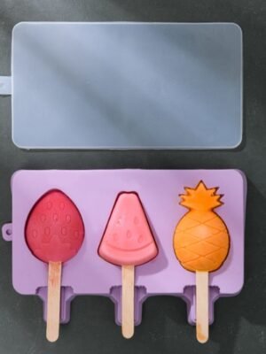 Homemade Children Cute Silicone Cartoon Popsicle Ice Cream Mould, Small Chrysanthemum, Small Sakura, Large Cartoon, Large Geometry, Large Fruit