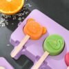 Homemade Children Cute Silicone Cartoon Popsicle Ice Cream Mould, Small Chrysanthemum, Small Sakura, Large Cartoon, Large Geometry, Large Fruit