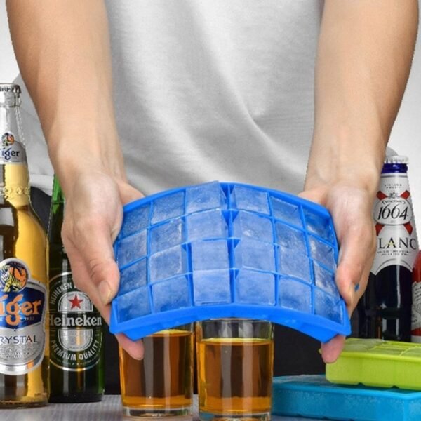 24 Grids Silicone Ice Cube Tray Molds Square Shape Ice Cube Maker Fruit Popsicle Ice Cream Mold, 24-Grid(Dark blue), 24-Grid(Grass green), 24-Grid(Rose red), 24-Grid(Sky blue), 24-Grid(Light purple)