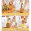 TBD059495401A_7.jpg 2 PCS Stainless Steel Pineapple Peeler Slicers Fruit Cutter Kitchen Tools, Pineapple Corer Slicer (Black handle), Pineapple Corer Slicer (Yellow handle), Pineapple Corer Slicer (Fruit Green handle)