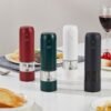 BY800 Electric Black Pepper Grinder Charge-Type Pepper Sea Salt Seasoning Grinder, Black, White, Agate Red, Emerald