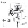 Household Manual Grinder Sausage Machine, No. 5 Small, No. 10 Large