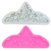 Retro Embossed Fondant Chocolate Cake Silicone Mold, Grey, Pink