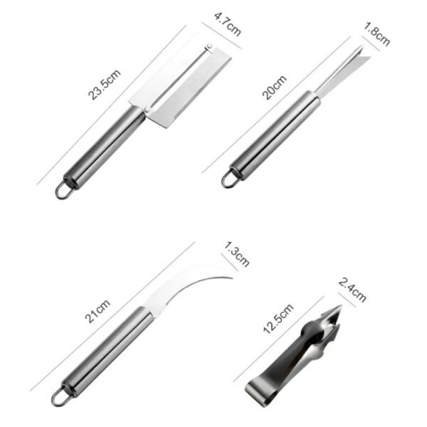 4 In 1 Stainless Steel Pineapple Knife Fruit Knife Sugar Cane Peeler