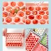 33 Grid Round Ice Hockey Mold With Lid Ice Box Small Marble Ice Tray, Random Color Delivery, Large  Blue, Large Pink, Small Blue, Small Pink