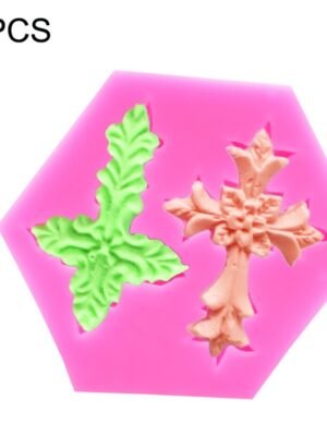 4 PCS Cross Shape Silicone Fondant Cake Mold Baking Tool, Cross Shape