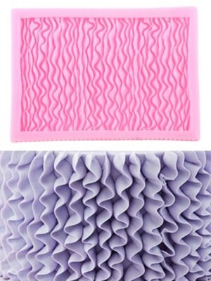 Food Grade Fondant Silicone Mold Pleated Skirt Cake Decorating Tool, CC562