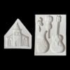 Castle Musical Silicone Mold Chocolate Fondant Cake Decor, Style:, Specification: Triangle, Triangle, Rectangle