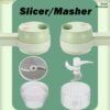 4 In 1 Handheld Electric Vegetable Cutter Set Garlic Mud Masher Garlic Chopper