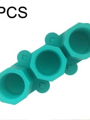 2 PCS 3 Grid Silicone Diamond Ice Tray Succulent Flower Pot Mold DIY Plaster Mold, Ink Green, Blue, Green