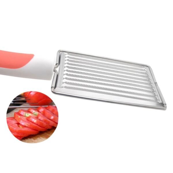 Tomato Luncheon Meat Slicer Non-slip Stainless Steel Fruit Cutter, Fruit Cutter(Orange), Fruit Cutter(Purple), Fruit Cutter(Blue), Fruit Cutter(Green)
