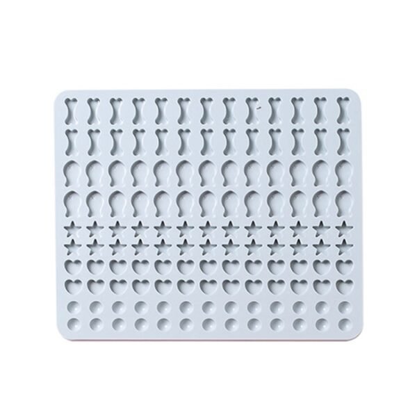 130 Grids Silicone Mat Baking Mold Mini Pet Snacks Dog Food Baking Pan Mold Biscuit Cake Mold, Blue, Pink