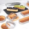 BN1006 Stainless Steel Mousse Circle Thickened Perforated Cake Mold DIY Baking Tools, Rectangle(7 inches), Square(2.9 inches), Square(3.3 inches), Square(3.9 inches), Square(4.7 inches), Round(2.7 inches), Oval(4.7 inches), Round(3 inches)...