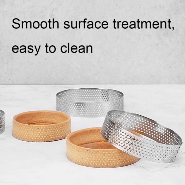 BN1006 Stainless Steel Mousse Circle Thickened Perforated Cake Mold DIY Baking Tools, Rectangle(7 inches), Square(2.9 inches), Square(3.3 inches), Square(3.9 inches), Square(4.7 inches), Round(2.7 inches), Oval(4.7 inches), Round(3 inches)...