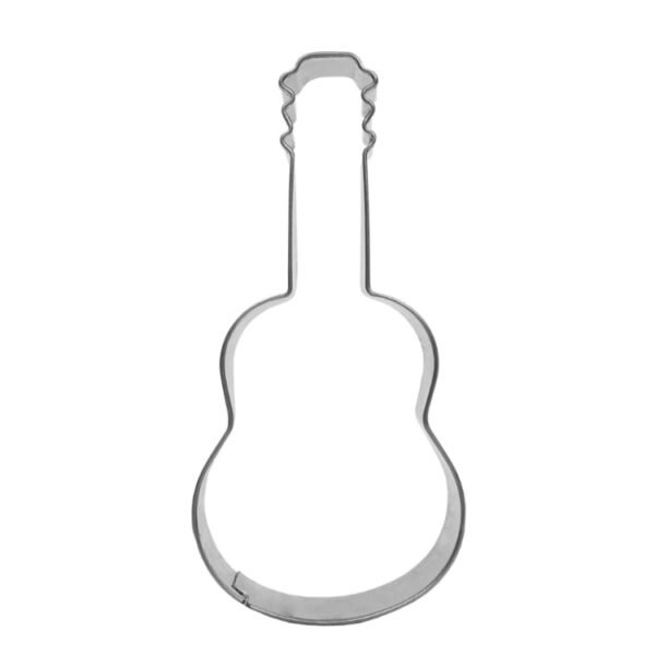 5pcs Guitar Shape Baking Biscuit Mold Stainless Steel Fondant Mousse Circle