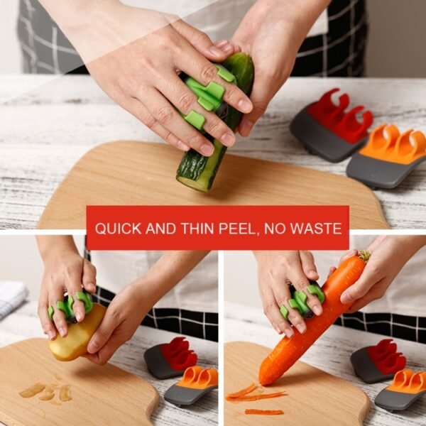 Palm Hand Peeler For Potato, Fruit, Kitchen Vegetable Peeler, 2pcs Green, 2pcs Orange