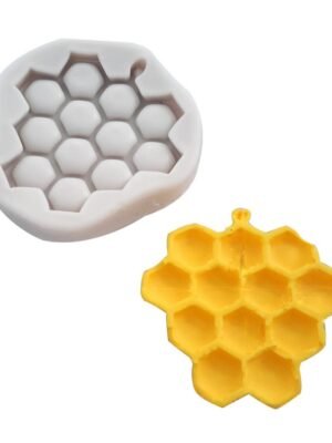 Honeycomb Block Textured Silicone Mold Bee Fondant Chocolate Cake Mold, Mk-2019 Light Gray, Mk-2340 Light Gray, Mk-2373 Pink, Mk-2373 Light Gray