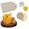 Honeycomb Block Textured Silicone Mold Bee Fondant Chocolate Cake Mold, Mk-2019 Light Gray, Mk-2340 Light Gray, Mk-2373 Pink, Mk-2373 Light Gray