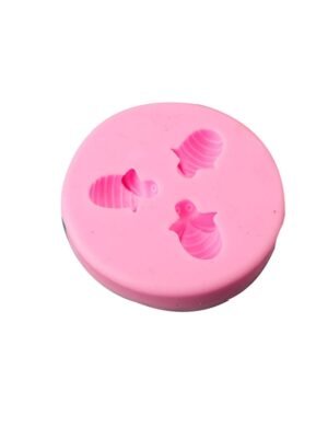 Little Bee Silicone Mold Fondant Chocolate Cake Mold, Mk-3171 Pink, Mk-3171 Light Gray, Mk-3172 Pink, Mk-3172 Light Gray