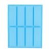 8 Grids Rectangular Silicone Handmade Soap Mould DIY Aromatherapy Mould, Light Blue, Purple, Pink