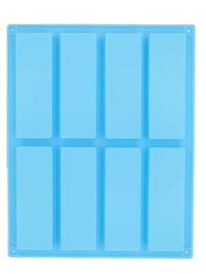 8 Grids Rectangular Silicone Handmade Soap Mould DIY Aromatherapy Mould, Light Blue, Purple, Pink