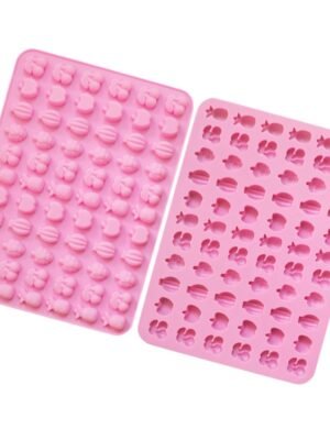 66 Grids Fruit Silicone Fudge Molds Mini Candy Molds, 66 Grids Fruit