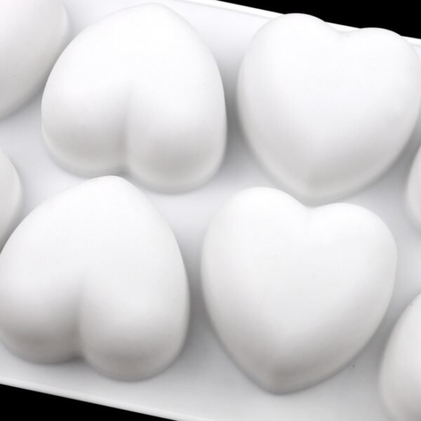 8 Grids Heart Silicone Chocolate Mold Handmade Aroma Soap Mould, 8 Grids Heart