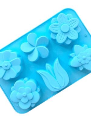 6 Grids Flower Silicone Baking Cake Molds DIY Handmade Soap Mould, 6 Grids Flower
