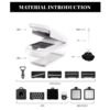 Multi-Function Vegetable Chopper Mandoline Slicer Upgrade Lock Design & Finger Guard, 15 In 1 Gray Green, 15 In 1 Black Cover, 15 In 1 White Cover, 15 In 1 White Green, 18 In 1 White Cover, 18 In 1 Black Cover