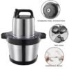 500W 6L Large-Capacity Stainless Steel Meat Grinder Multifunctional Garlic Chopper, EU Plug, UK Plug